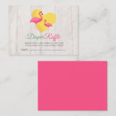 Carte D'accompagnement Baby shower de Flamant rose  rose (Devant / Derrière)