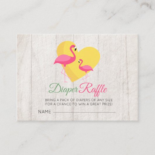 Carte D'accompagnement Baby shower de Flamant rose  rose (Devant)