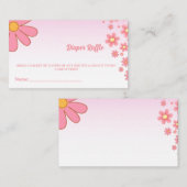 Carte D'accompagnement Baby shower de fleur marguerite aquarelle Demande  (Devant / Derrière)