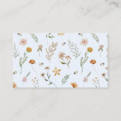 Carte D'accompagnement Baby shower de  Fleur sauvage de ballons bleu (Dos)