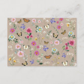 Carte D'accompagnement Baby shower de Fleur sauvage de Boho lumineux Raff (Dos)