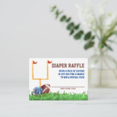 Carte D'accompagnement Baby shower de football Déchets Raffle (Debout devant)