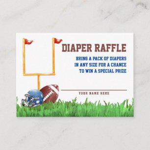 Carte D'accompagnement Baby shower de football Déchets Raffle
