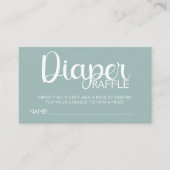 Carte D'accompagnement Baby shower de fraisage de couches Vert moderne (Devant)