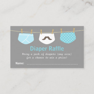 Carte D'accompagnement Baby shower de garçon, billets mignons de tombola