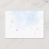 Carte D'accompagnement Baby shower de garçon Bleu Ours Teddy (Dos)