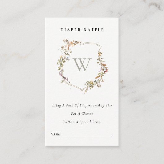 Carte D'accompagnement Baby shower de jauge de la couche de poitrine Fleu (Devant)