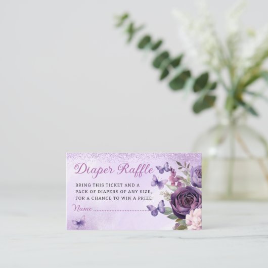 Carte D'accompagnement Baby shower de jauge floral moderne (Debout devant)