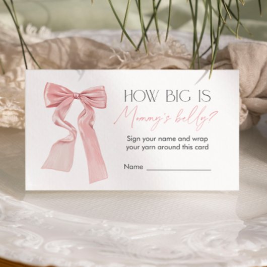 Carte D'accompagnement Baby shower de la boue rose Jeu Quelle taille est 