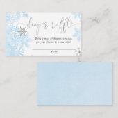 Carte D'accompagnement Baby shower de la couche de  en argent bleu (Devant / Derrière)