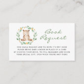 Carte D'accompagnement Baby shower de la couronne de l'ours bébé Demande (Devant)