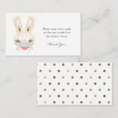 Carte D'accompagnement Baby shower de la demande de masque faciale de lap (Devant / Derrière)