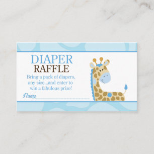 Carte D'accompagnement Baby shower de la Giraffe Bleue Raffle de la couch