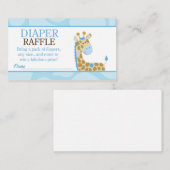 Carte D'accompagnement Baby shower de la Giraffe Bleue Raffle de la couch (Devant / Derrière)