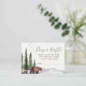 Carte D'accompagnement Baby shower de laine de l'ours (Debout devant)