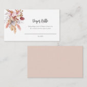 Carte D'accompagnement Baby shower de laiton de Pampas Raffin (Devant / Derrière)