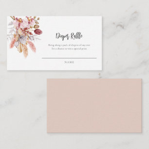 Carte D'accompagnement Baby shower de laiton de Pampas Raffin