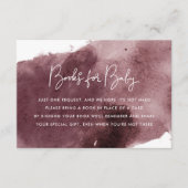 Carte D'accompagnement Baby shower de lave-encre Bourgogne Demande de rés (Devant)