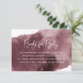 Carte D'accompagnement Baby shower de lave-encre Bourgogne Demande de rés (Debout devant)