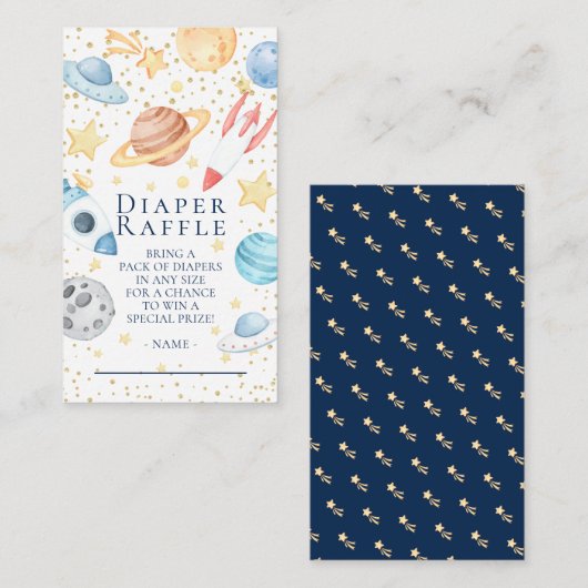 Carte D'accompagnement Baby shower de l'espace extra-atmosphérique Refroi (Devant / Derrière)