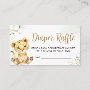 Carte D'accompagnement Baby shower de Lion verdoyant Raffle