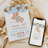 Carte D'accompagnement baby shower de l'Ours de Foucault Nous pouvons à p