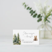 Carte D'accompagnement Baby shower de l'ours devinez combien d'ours (Debout devant)