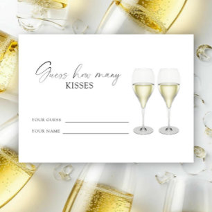 Carte D'accompagnement Baby shower de mariage au champagne - devinez comb