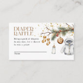 Carte D'accompagnement Baby shower de Noël de Diaper Raffle Boho (Devant)