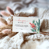 Carte D'accompagnement Baby shower de Noël Déchets Raffle