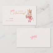 Carte D'accompagnement Baby shower de Noël Nutcracker Devinez combien (Devant / Derrière)