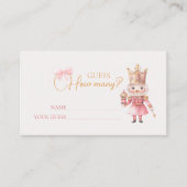 Carte D'accompagnement Baby shower de Noël Nutcracker Devinez combien (Devant)