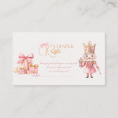 Carte D'accompagnement Baby shower de Noël Nutcracker Diaper Raffle (Devant)