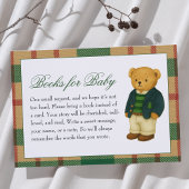 Carte D'accompagnement Baby shower de Noël Preppy Bear Livres pour bébé