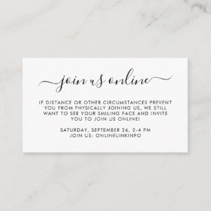 Carte D'accompagnement Baby shower de partie d'option virtuelle en ligne