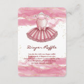 Carte D'accompagnement Baby shower de Parties scintillant en or Tutu rose (Devant)