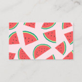 Carte D'accompagnement Baby shower de pastèque à quelle taille est le ven (Dos)