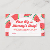 Carte D'accompagnement Baby shower de pastèque à quelle taille est le ven (Devant)
