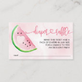 Carte D'accompagnement Baby shower de pastèque de la pastèque de la pastè (Devant)