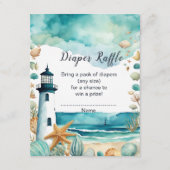 Carte D'accompagnement Baby shower de phare nautique Déchets (Devant)