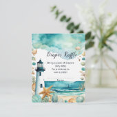 Carte D'accompagnement Baby shower de phare nautique Déchets (Debout devant)