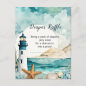 Carte D'accompagnement Baby shower de phare nautique Déchets (Devant)