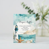 Carte D'accompagnement Baby shower de phare nautique Déchets (Debout devant)