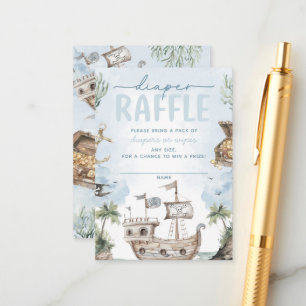 Carte D'accompagnement Baby shower de pirates nautiques