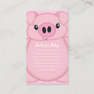 Carte D'accompagnement Baby shower de porc rose