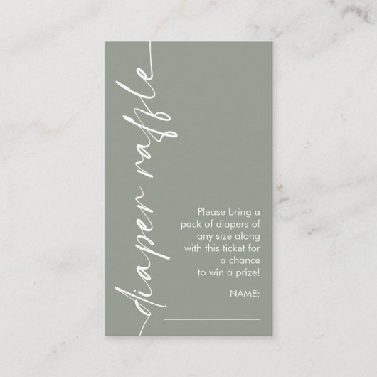 Carte D'accompagnement Baby shower de rabat de couche de diamètre de scri (Devant)