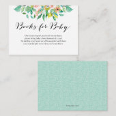 Carte D'accompagnement Baby shower de réservation floral tropical. (Devant / Derrière)