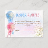 Carte D'accompagnement Baby shower de révélation de genre Refus de couche (Devant)