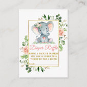 Carte D'accompagnement Baby shower de roses roses roses roses roses Eléph (Devant)