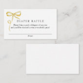 Carte D'accompagnement Baby shower de rousseur à couche jaune (Devant / Derrière)